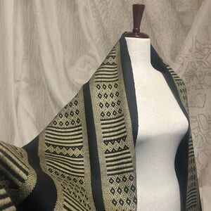 Gold and black patterned scarf